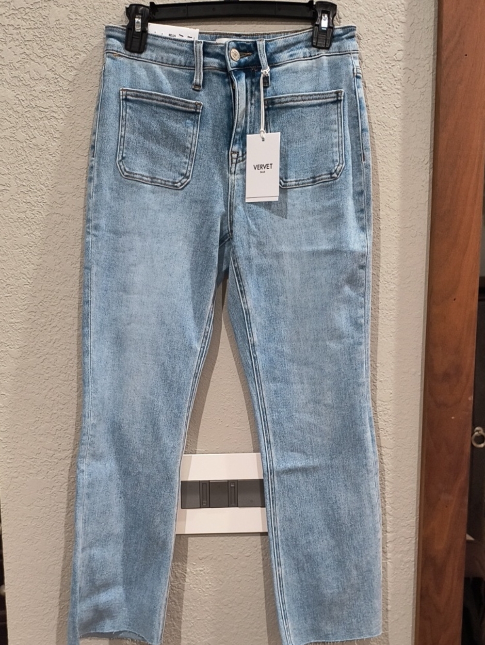 VERVET by Flying Monkey Light Wash High Rise Kick Flare